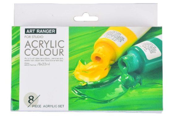 Art Ranger Akrylmaling sæt 8stk. 22ml standard farver