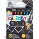 CARIOCA Metallic voks farvestifter trekantet, 8stk.