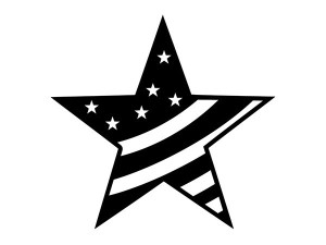 Marabu Stencil Big Star with Stripes 30 x 30cm