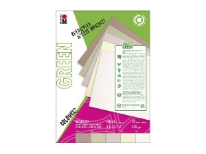 Marabu GREEN papir natur mix A4 20ark, 250g FSC
