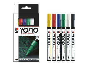 Marabu YONO Marker set 6pcs 0,50-1,35mm