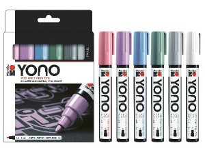 Marabu YONO Marker set pastel 6pcs 1,5-3,0mm
