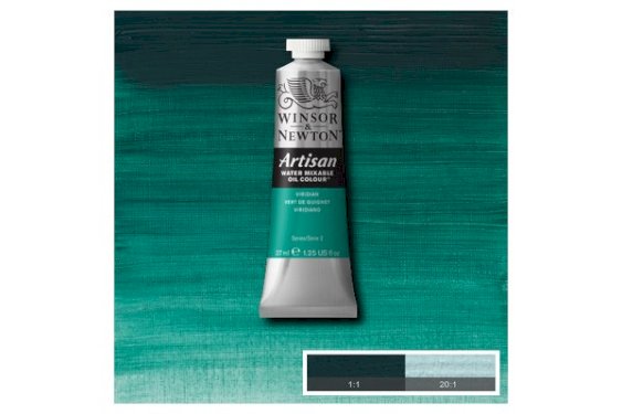 Winsor Newton Artisan water mix oil 37ml viridian hue row 696