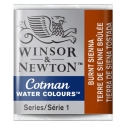 Winsor Newton Cotman watercolour 1/2 pan Burnt Sienna 074