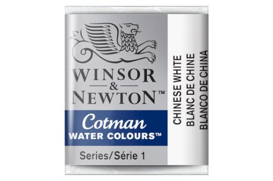 Winsor Newton Cotman watercolour 1/2 pan Chinese White 150