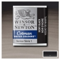 Winsor Newton Cotman watercolour 1/2 pan Ivory Black 331