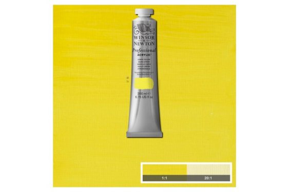 Winsor Newton Proff. acrylic 200ml lemon yellow 346