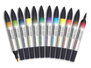 Winsor Newton Watercolour marker Basic Tones 12pcs set