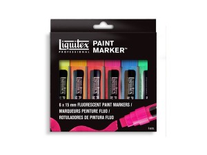 LIQUITEX Wide Paint Marker Fluorescent 6pcs 