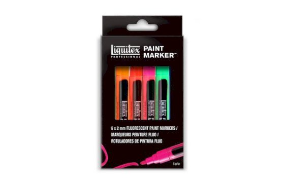 LIQUITEX Fin Paint Marker Fluorescent 6pcs