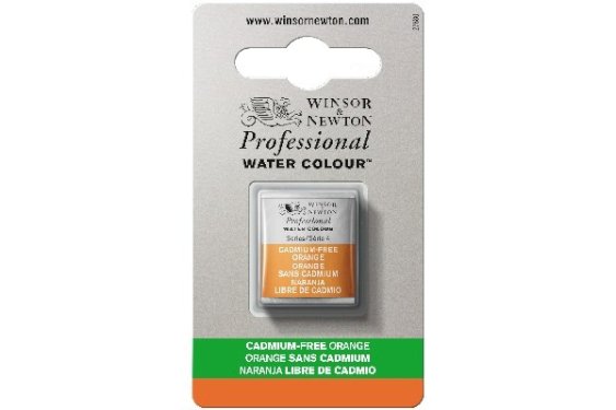 Winsor Newton Watercolour proff. 1/2 pan cadminum-free, orange