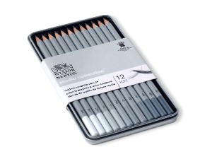 Winsor Newton Graphite pencil medium 12pcs in tin box