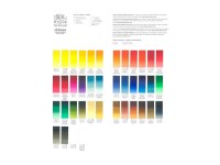 Winsor Newton Artisan Water Mixable Oil colour chart, print
