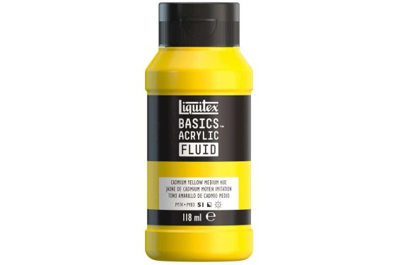 LIQUITEX Basics fluid 118ml cad. yellow medium hue row 830